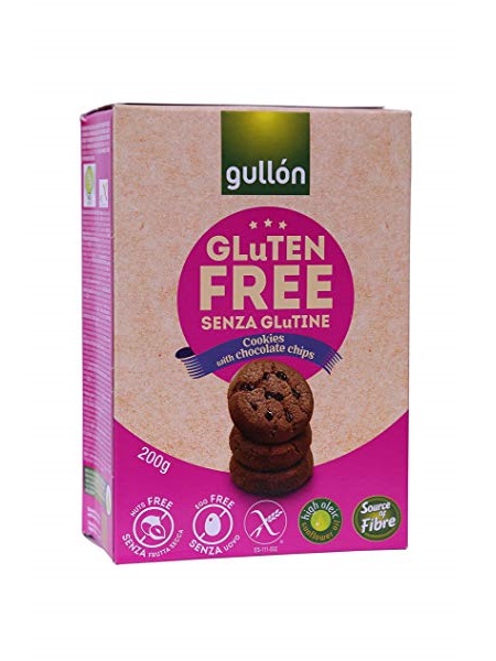 Gullon ChocoChips gluténmentes keksz 200g