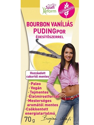 Szafi Reform Bourbon vaníliás pudingpor édesítőszerrel 70g
